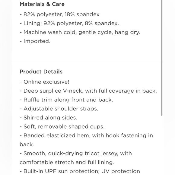 Ruffled Bikini Swim suite Top for Women Seaborne Floral Blue New Old Navy - Picture 9 of 11